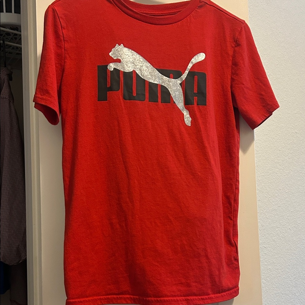 PumaRed Tee with sweat pants set